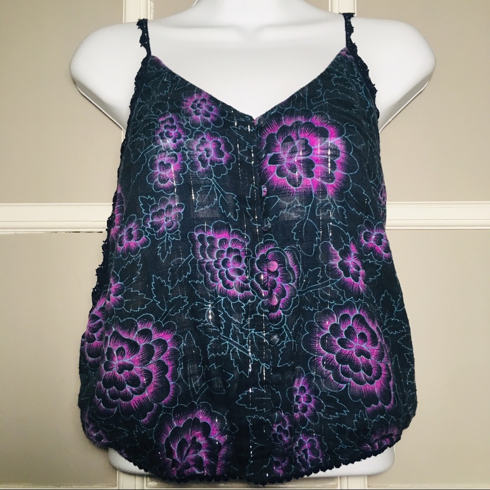 FREE PEOPLE FLORAL TANK TOP - Picture 3 of 8